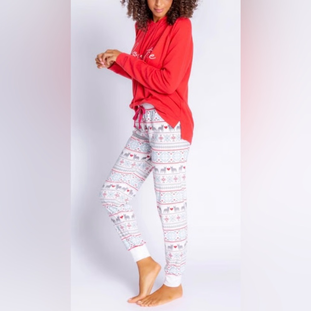 P.J. Salvage Red and White Cozy Pajama Set soft fabric